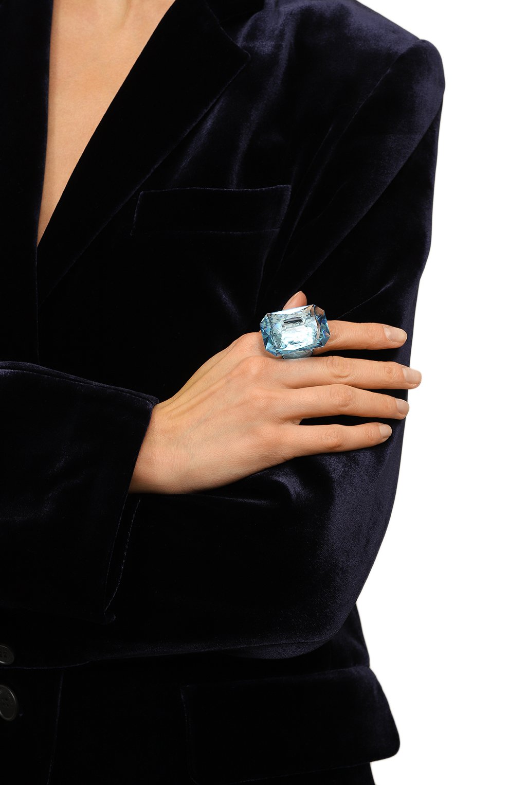 Женское кольцо lucent SWAROVSKI голубого цвета, арт. 5600223 | Фото 2 (Материал: Металл)