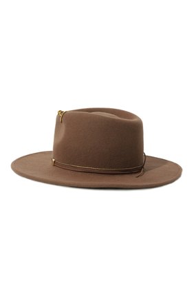 Женская фетровая шляпа jack klecks 4 COCOSHNICK HEADDRESS коричневого цвета, арт. JACKKLECKS | Фото 1 (Материал: Текстиль, Шерсть)