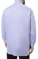 Мужская хлопковая рубашка PAUL&SHARK голубого цвета, арт. C0P3000/48-50 | Фото 4 (Манжеты: На пуговицах; Воротник: Button down; Big sizes: Big Sizes; Рукава: Длинные; Рубашки М: Regular Fit; Случай: Повседневный; Длина (для топов): Удлиненные; Материал внешний: Хлопок; Принт: Однотонные; Стили: Кэжуэл)