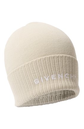 Женская шерстяная шапка GIVENCHY молочного цвета, арт. GWCAPP/U7017 | Фото 1 (Материал: Текстиль, Шерсть)