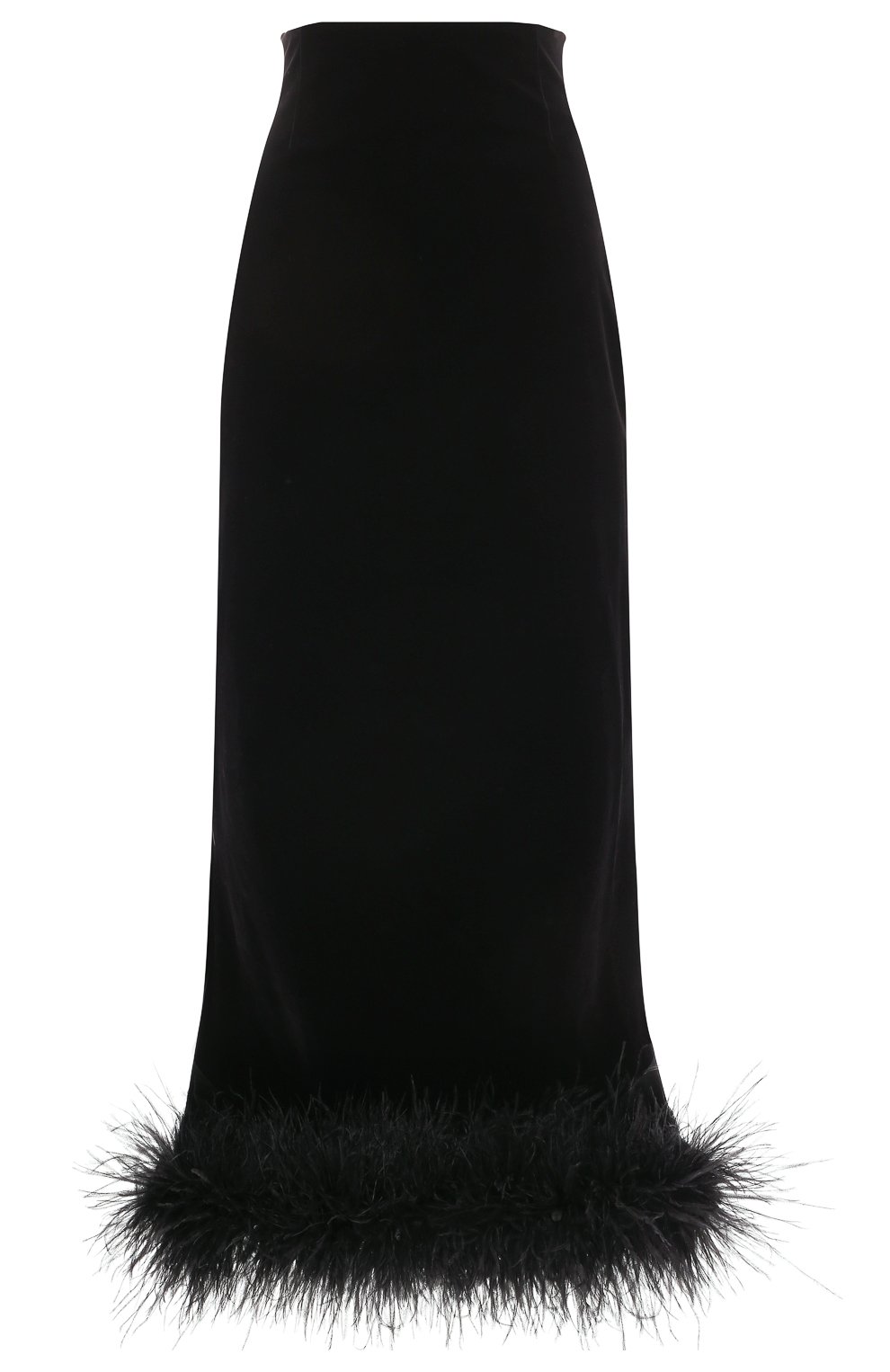 фото Бархатная юбка с отделкой перьями aline