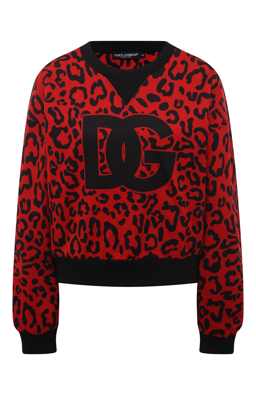 Женский красный хлопковый свитшот DOLCE & GABBANA купить в интернет ...