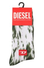 Мужские хлопковые носки DIESEL зеленого цвета, арт. 00S6U0/0IGAT | Фото 1 (Кросс-КТ: бельё; Материал внешний: Хлопок)