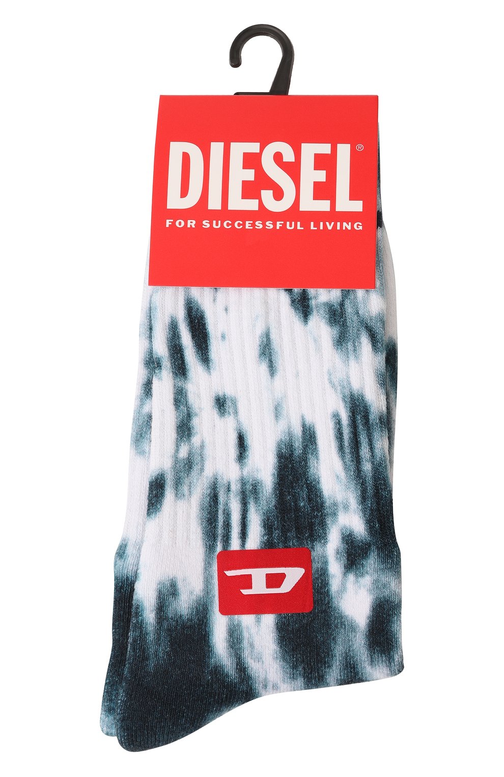 Мужские хлопковые носки DIESEL бирюзового цвета, арт. 00S6U0/0IGAT | Фото 1 (Кросс-КТ: бельё; Материал внешний: Хлопок)