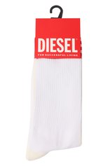 Мужские носки DIESEL белого цвета, арт. 00S6U0/0NFAZ | Фото 1 (Кросс-КТ: бельё; Материал внешний: Хлопок)