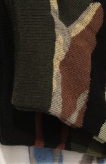Мужские комплект из трех пар носков DIESEL хаки цвета, арт. 00SI8H/0WFAD | Фото 2 (Кросс-КТ: бельё; Материал внешний: Синтетический материал, Хлопок)