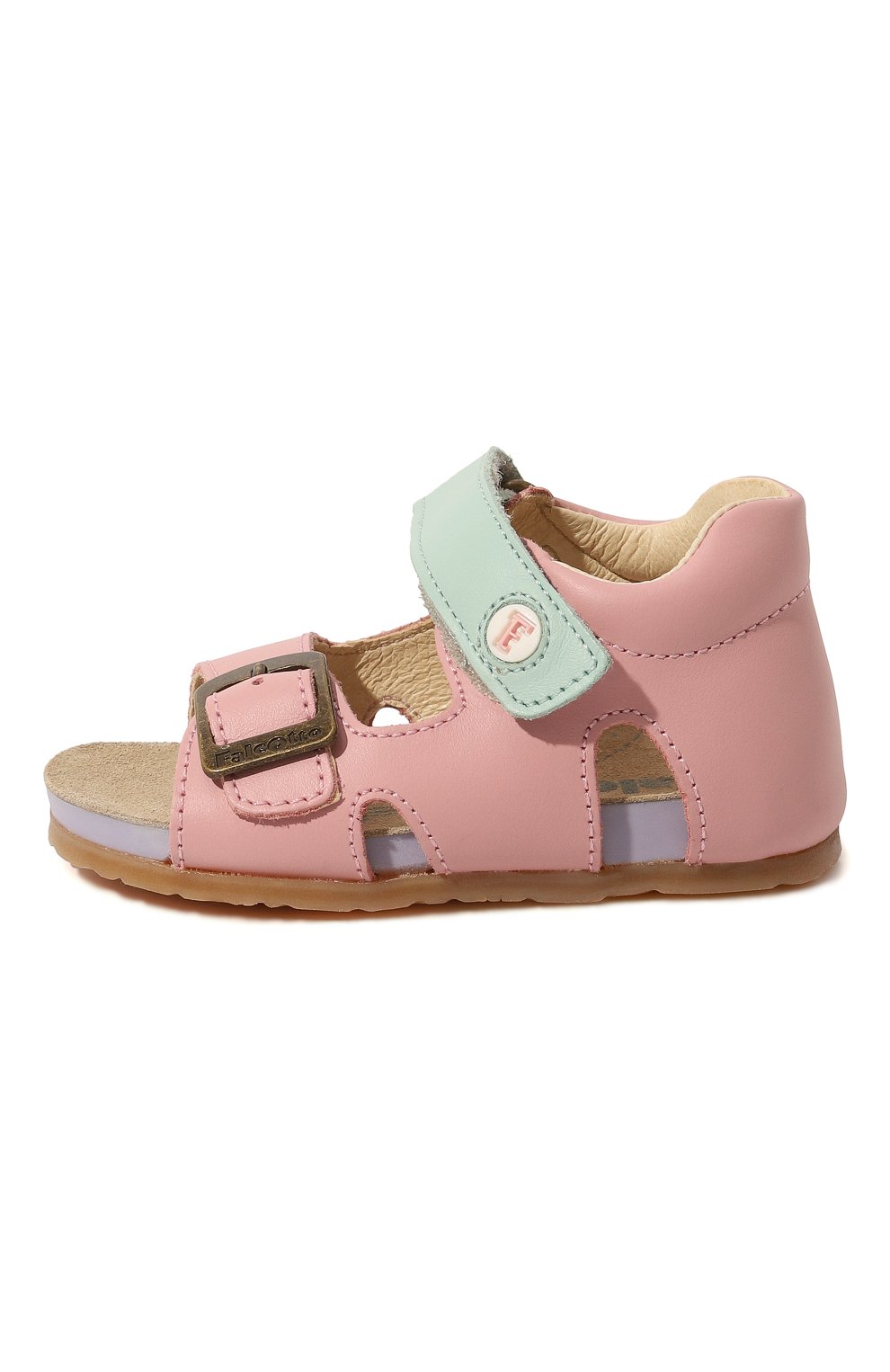 Детские кожаные сандалии FALCOTTO розового цвета, арт. 1500737/03/22 | Фото 2 (Материал внутренний: Натуральная кожа)