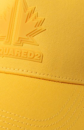 Детская хлопковая бейсболка DSQUARED2 желтого цвета, арт. DQ1559/D00YT | Фото 3 (Материал: Текстиль, Хлопок)