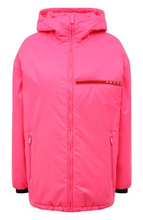 Женская куртка prada linea rossa PRADA розового цвета, арт. 29Z476-1SMH-F0XNQ-182 | Фото 1 (Кросс-КТ: Куртка; Рукава: Длинные; Материал внешний: Синтетический материал; Стили: Спорт-шик; Длина (верхняя одежда): Короткие)