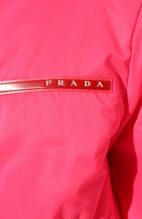Женская куртка prada linea rossa PRADA розового цвета, арт. 29Z476-1SMH-F0XNQ-182 | Фото 5 (Кросс-КТ: Куртка; Рукава: Длинные; Материал внешний: Синтетический материал; Стили: Спорт-шик; Длина (верхняя одежда): Короткие)