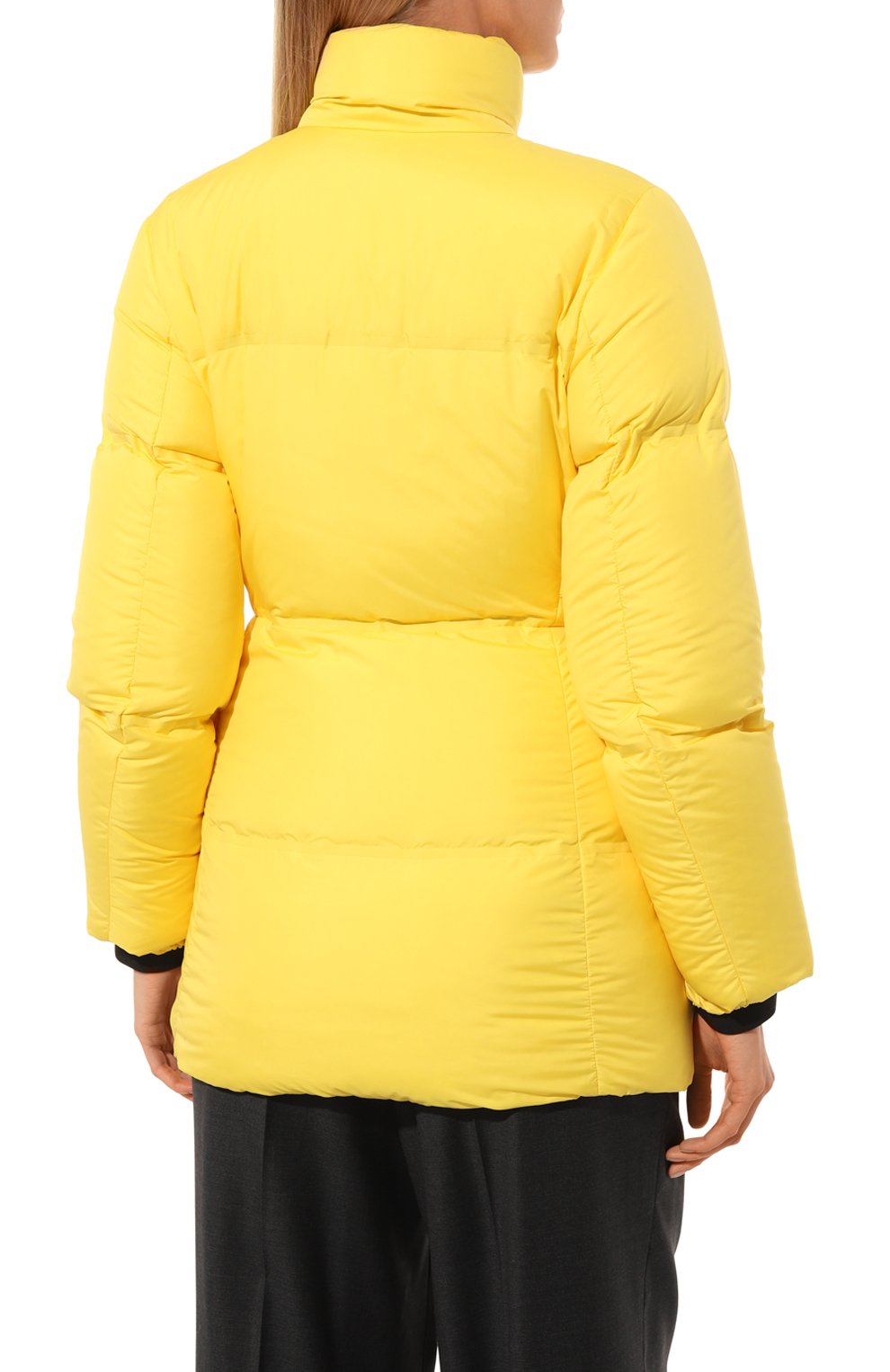 Женская утепленная куртка prada linea rossa PRADA желтого цвета, арт. 29X688-1VL2-F0010-192 | Фото 4 (Кросс-КТ: Куртка, Утепленный; Рукава: Длинные; Материал внешний: Синтетический материал; Стили: Спорт-шик; Длина (верхняя одежда): Короткие)