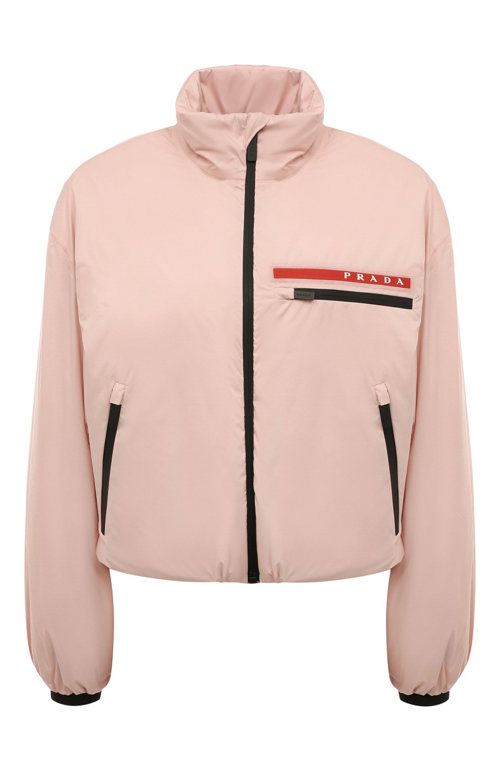 Женская куртка prada linea rossa PRADA светло-розового цвета, арт. 291851-1XYW-F0384-202 | Фото 1 (Кросс-КТ: Куртка; Рукава: Длинные; Материал внешний: Синтетический материал; Стили: Спорт-шик; Длина (верхняя одежда): Короткие)