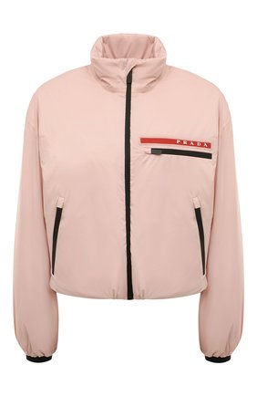 Женская куртка prada linea rossa PRADA светло-розового цвета, арт. 291851-1XYW-F0384-202 | Фото 1 (Кросс-КТ: Куртка; Рукава: Длинные; Материал внешний: Синтетический материал; Стили: Спорт-шик; Длина (верхняя одежда): Короткие)