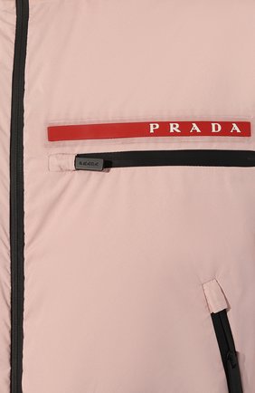 Женская куртка prada linea rossa PRADA светло-розового цвета, арт. 291851-1XYW-F0384-202 | Фото 5 (Кросс-КТ: Куртка; Рукава: Длинные; Материал внешний: Синтетический материал; Стили: Спорт-шик; Длина (верхняя одежда): Короткие)