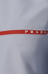 Женский топ prada linea rossa PRADA голубого цвета, арт. 29X873-1XV1-F01R6-202 | Фото 5 (Материал внешний: Синтетический материал; Длина (для топов): Стандартные; Стили: Спорт-шик; Рукава: 3/4)