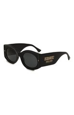 Женские солнцезащитные очки DSQUARED2 черного цвета, арт. D20071 807 | Фото 1 (Материал: Пластик; Тип очков: С/з; Оптика Гендер: оптика-женское; Очки форма: Овальные)
