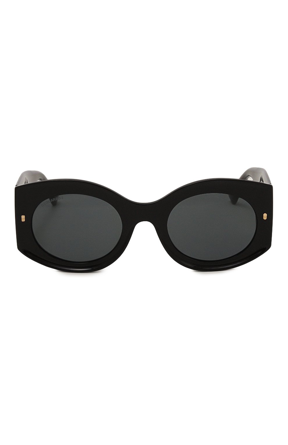 Женские солнцезащитные очки DSQUARED2 черного цвета, арт. D20071 807 | Фото 3 (Материал: Пластик; Тип очков: С/з; Оптика Гендер: оптика-женское; Очки форма: Овальные)