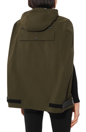 Женская куртка-кейп prada linea rossa PRADA хаки цвета, арт. 291717-1SX6-F0161-192 | Фото 4 (Кросс-КТ: Куртка; Рукава: Короткие; Материал внешний: Синтетический материал; Стили: Спорт-шик; Длина (верхняя одежда): Короткие)
