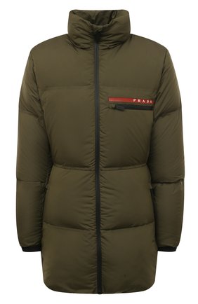 Женская утепленная куртка prada linea rossa PRADA хаки цвета, арт. 29X688-1VL2-F0161-192 | Фото 1 (Кросс-КТ: Куртка, Утепленный; Рукава: Длинные; Материал внешний: Синтетический материал; Стили: Спорт-шик; Длина (верхняя одежда): Короткие)