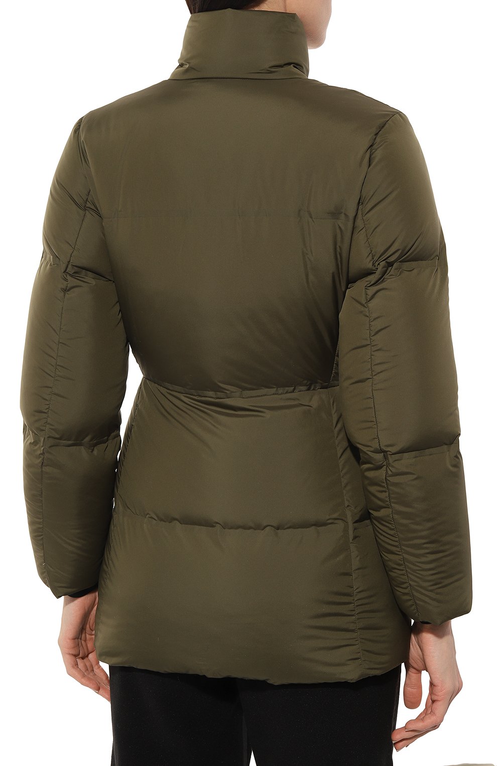 Женская утепленная куртка prada linea rossa PRADA хаки цвета, арт. 29X688-1VL2-F0161-192 | Фото 4 (Кросс-КТ: Куртка, Утепленный; Рукава: Длинные; Материал внешний: Синтетический материал; Стили: Спорт-шик; Длина (верхняя одежда): Короткие)