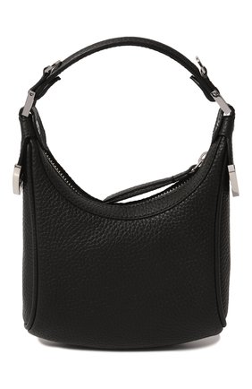 Женская сумка cosmo BY FAR черного цвета, арт. 23CRCMSABLFLTSMA | Фото 1 (Сумки-технические: Сумки top-handle; Материал: Натуральная кожа; Размер: mini; Ремень/цепочка: На ремешке)