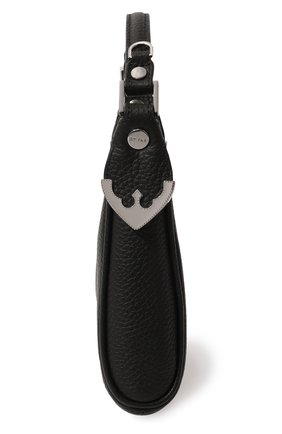 Женская сумка cosmo BY FAR черного цвета, арт. 23CRCMSABLFLTSMA | Фото 4 (Сумки-технические: Сумки top-handle; Материал: Натуральная кожа; Размер: mini; Ремень/цепочка: На ремешке)
