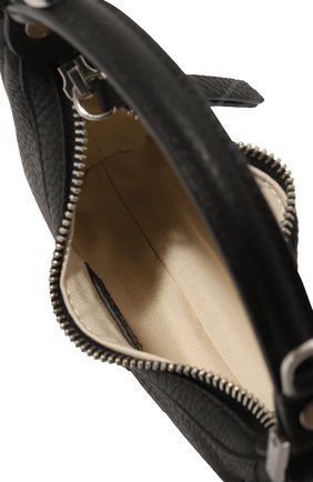 Женская сумка cosmo BY FAR черного цвета, арт. 23CRCMSABLFLTSMA | Фото 5 (Сумки-технические: Сумки top-handle; Материал: Натуральная кожа; Размер: mini; Ремень/цепочка: На ремешке)