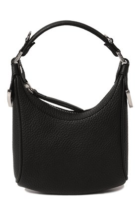Женская сумка cosmo BY FAR черного цвета, арт. 23CRCMSABLFLTSMA | Фото 6 (Сумки-технические: Сумки top-handle; Материал: Натуральная кожа; Размер: mini; Ремень/цепочка: На ремешке)