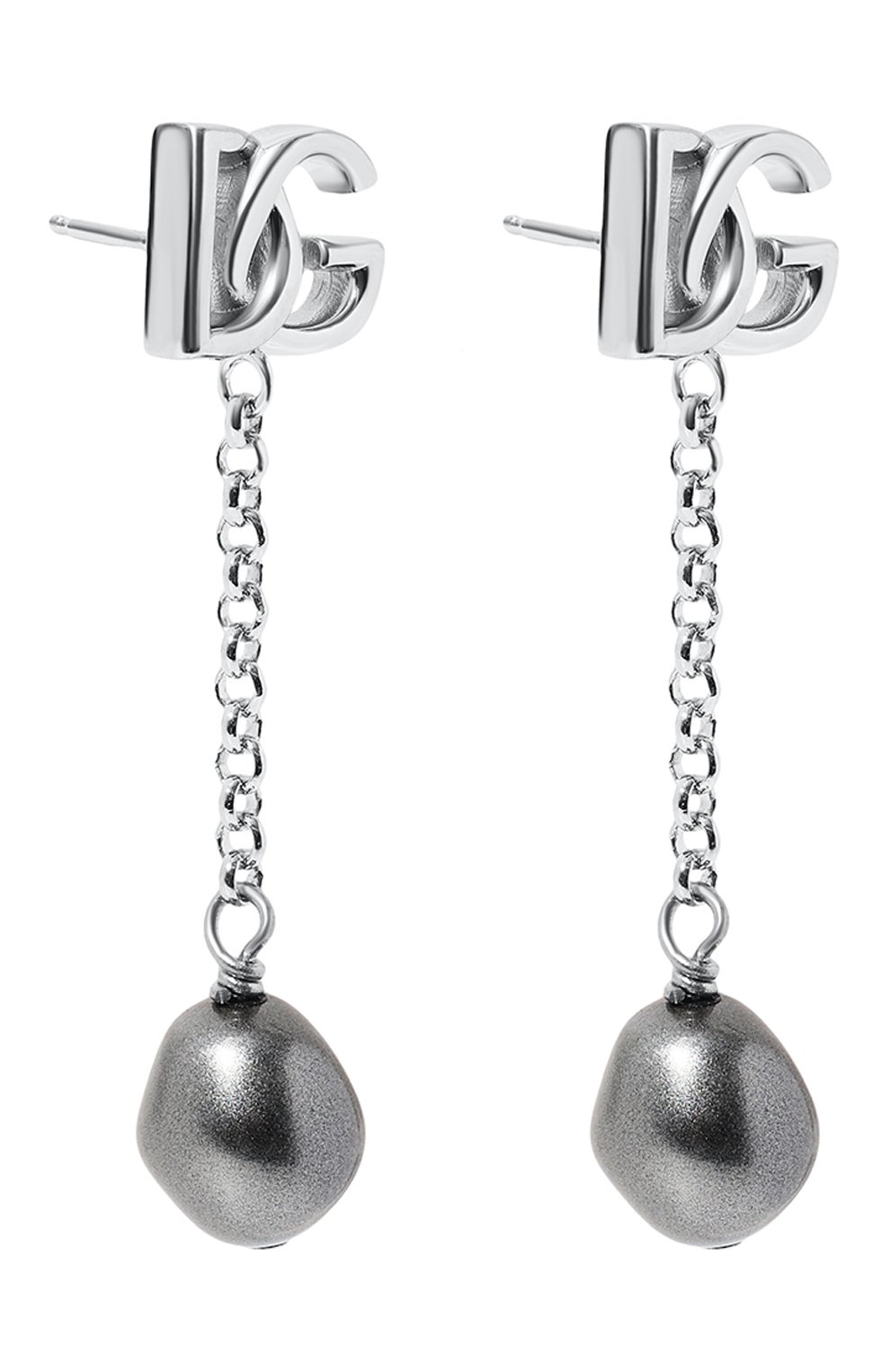 Женские серьги DOLCE & GABBANA серебряного цвета, арт. WEP1P1 W1111 | Фото 3 (Материал: Металл)