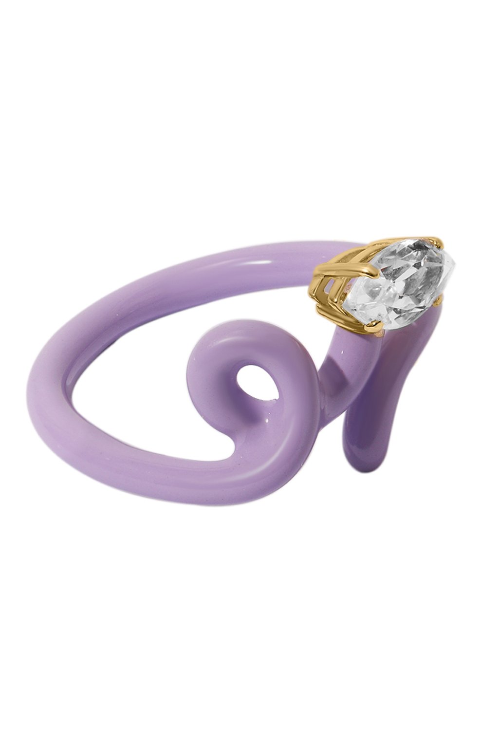 Женское кольцо BEA BONGIASCA сиреневого цвета, арт. VR114YGS-NP5-LA-12 | Фото 1 (Материал: Серебро)