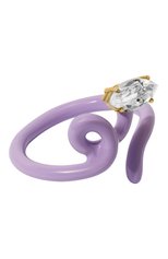 Женское кольцо BEA BONGIASCA сиреневого цвета, арт. VR114YGS-NP5-LA-14 | Фото 1 (Материал: Серебро)