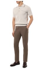 Мужские шерстяные брюки CORNELIANI коричневого цвета, арт. 914B08-3118565 | Фото 2 (Материал внешний: Шерсть; Длина (брюки, джинсы): Стандартные; Случай: Повседневный; Стили: Кэжуэл)