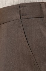 Мужские шерстяные брюки CORNELIANI коричневого цвета, арт. 914B08-3118565 | Фото 5 (Материал внешний: Шерсть; Длина (брюки, джинсы): Стандартные; Случай: Повседневный; Стили: Кэжуэл)