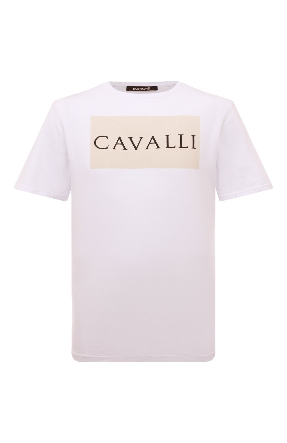 Хлопковая футболка Roberto Cavalli QRT61H/JD060