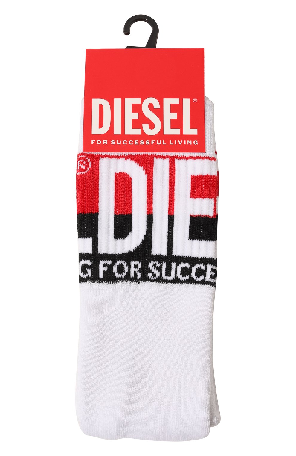 Мужские хлопковые носки DIESEL белого цвета, арт. 00S6U0/0CGBT | Фото 1 (Кросс-КТ: бельё; Материал внешний: Хлопок)