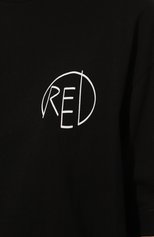 Женская хлопковая футболка RED SEPTEMBER черного цвета, арт. RSFW23-U09.5 | Фото 5 (Рукава: Короткие; Принт: С принтом; Длина (для топов): Удлиненные; Материал внешний: Хлопок; Стили: Спорт-шик; Женское Кросс-КТ: Футболка-одежда)
