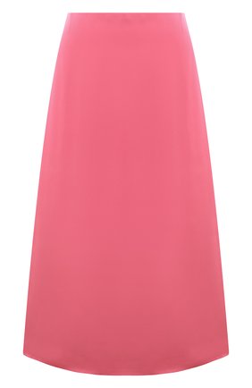 Женская шелковая юбка THEORY розового цвета, арт. M0602305 | Фото 1 (Материал внешний: Шелк; Длина Ж (юбки, платья, шорты): Миди; Стили: Минимализм; Женское Кросс-КТ: Юбка-одежда)