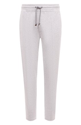 Мужские хлопковые брюки BRUNELLO CUCINELLI светло-серого цвета по цене 87950 руб., арт. M0T353212G | Фото 1