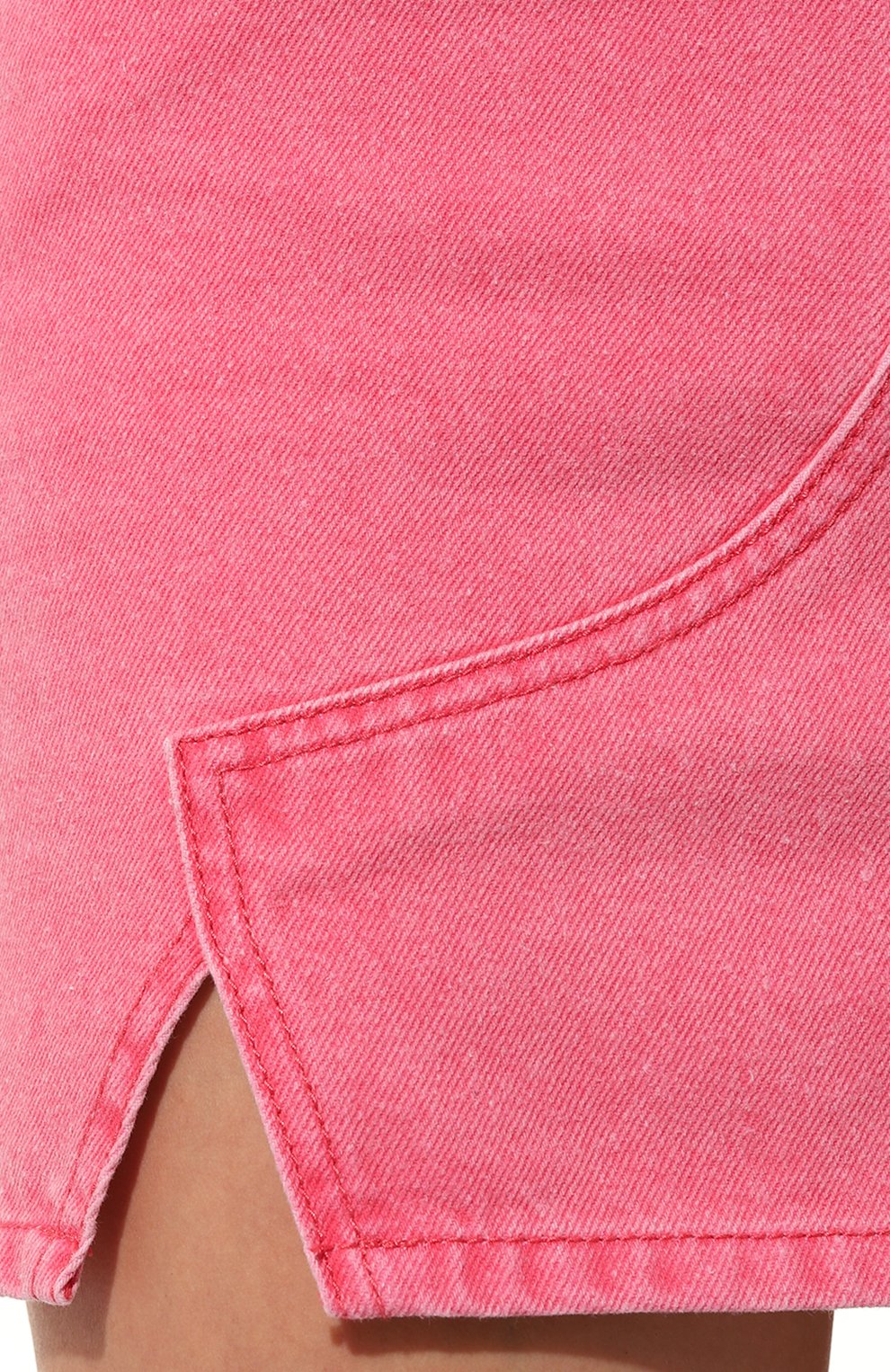 Женская джинсовая юбка DRAE розового цвета, арт. BD-DN-23PS-10 | Фото 5 (Кросс-КТ: Деним; Длина Ж (юбки, платья, шорты): Мини; Стили: Гранж; Женское Кросс-КТ: Юбка-одежда; Материал внешний: Хлопок, Деним)