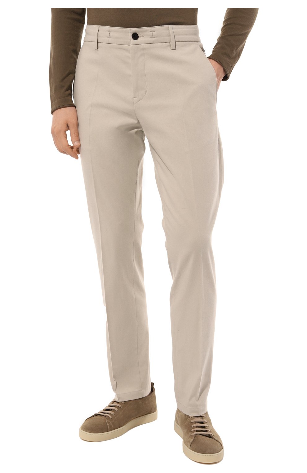 Мужские хлопковые брюки BOGNER бежевого цвета, арт. 18027848 | Фото 3 (Длина (брюки, джинсы): Стандартные; Случай: Повседневный; Материал внешний: Хлопок; Стили: Кэжуэл)