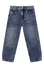 Детские джинсы DIESEL синего цвета, арт. J00808/KXBGC | Фото 1 (Материал внешний: Хлопок; Детали: Потертости)