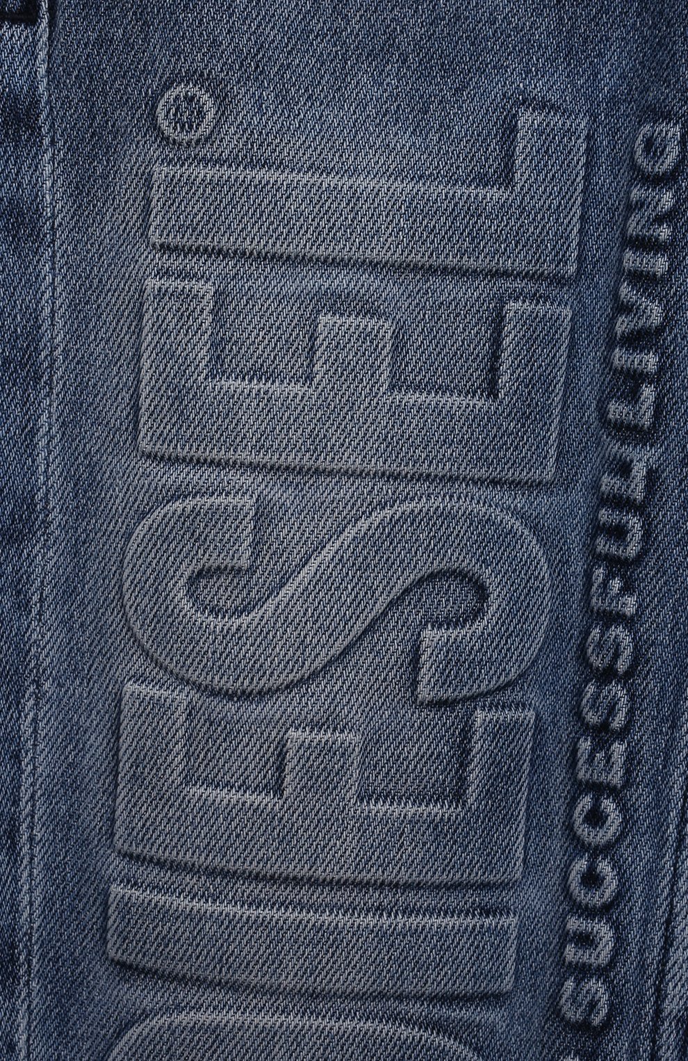 Детские джинсы DIESEL синего цвета, арт. J00808/KXBGC | Фото 3 (Материал внешний: Хлопок; Детали: Потертости)