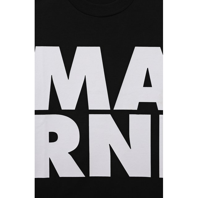 Хлопковая футболка Marni M00656/M00LE Фото 3