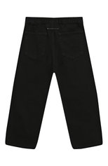 Детские джинсы MM6 черного цвета, арт. M60053-MM016 | Фото 2 (Детали: Однотонный; Материал внешний: Хлопок)