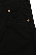 Детские джинсы MM6 черного цвета, арт. M60053-MM016 | Фото 3 (Детали: Однотонный; Материал внешний: Хлопок)