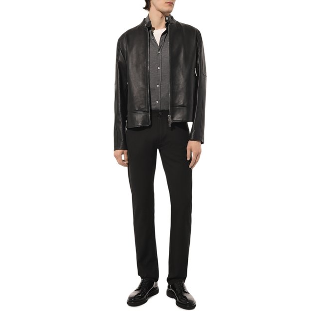 фото Рубашка из шелка и хлопка brunello cucinelli