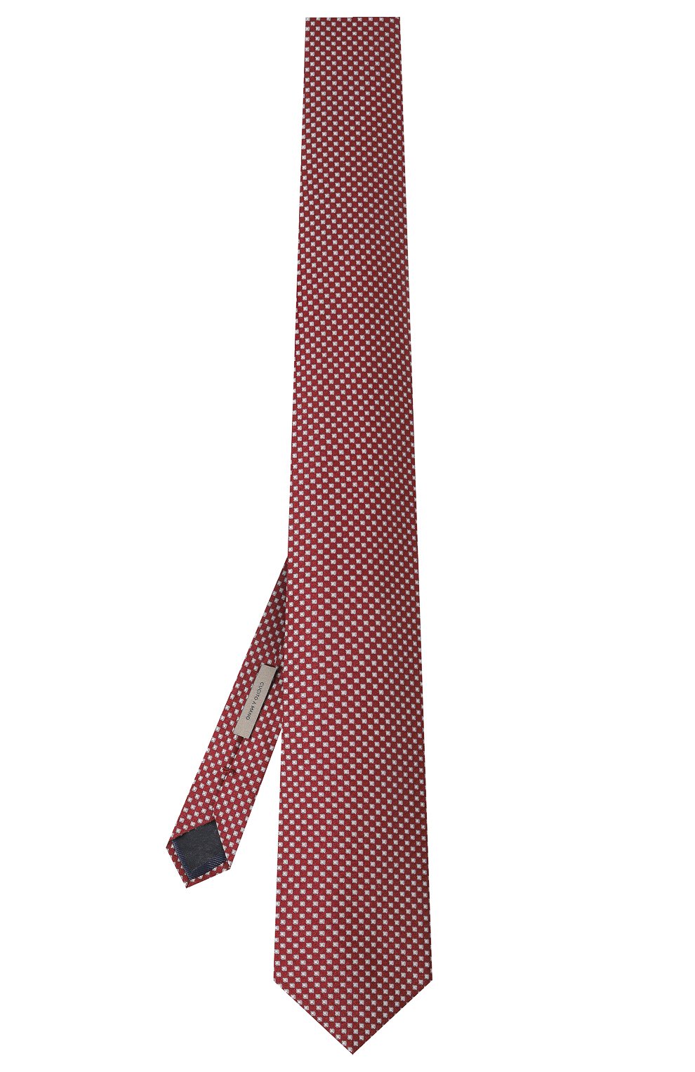 Мужской шелковый галстук CORNELIANI бордового цвета, арт. 91U390-3120308 | Фото 3 (Принт: С принтом; Материал: Текстиль, Шелк)