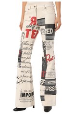 Женские кожаные брюки RED SEPTEMBER разноцветного цвета, арт. RSFW23-W04.1 | Фото 3 (Длина (брюки, джинсы): Удлиненные; Женское Кросс-КТ: Брюки-одежда; Стили: Гранж; Силуэт Ж (брюки и джинсы): Расклешенные; Материал внешний: Натуральная кожа)