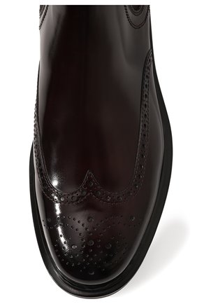 Мужские кожаные челси SANTONI бордового цвета, арт. MGWG17855NERIPFGB44 | Фото 6 (Материал внутренний: Натуральная кожа; Материал утеплителя: Без утеплителя; Подошва: Плоская; Мужское Кросс-КТ: Сапоги-обувь, Челси-обувь)