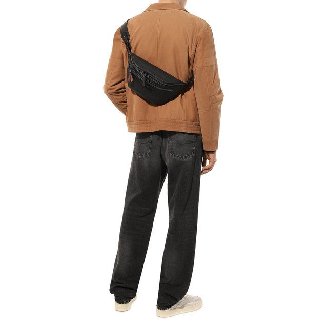 фото Кожаная поясная сумка santoni